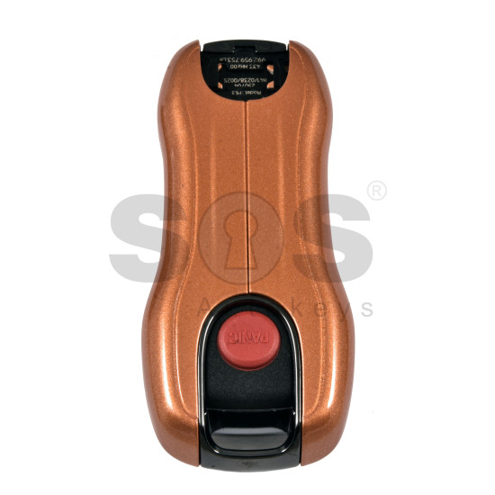 OEM Smart Key for Porsche 2025+ Buttons:3+1  / Frequency: 433MHz  / Transponder : UNKNOWN CHIP LOCKED   / Part No: 92959753CR/992 959 753 CR    / ORANGE WITH BLACK MATT