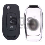 OEM Flip Key Ren Kadjar/Captur Buttons:3 / Frequency: 433MHz / Transponder: PCF7961 / Blade signature: NSN14 / Immobiliser System: BCM / IC: 1788D-FWB1G767 