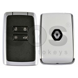 OEM Smart Card Ren Megane 4/ Talisman Buttons:4 / Frequency:433MHz / Transponder:HITAG AES / NCF29A1M/ Blade signature:VA2 / Immobiliser System:BCM / Part. No: 285977147R / Keyless GO / WHITE COLOR