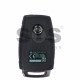 OEM Flip Key for SsangYong Buttons:3 / Frequency:433MHz / Transponder:Tiris DST80 80-Bit (GREEN)