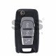 OEM Flip Key for SsangYong Buttons:3 / Frequency:433MHz /Transponder:Tiris DST80 80-Bit (DARK BLUE)