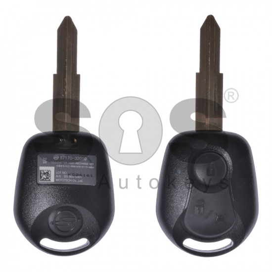 OEM Regular Key for SsangYong Buttons:2 / Frequency:477MHz / Transponder:TMS37145 / ID 6D-60 80-Bit / Blade signature:SSA2P / Part No: 87170-32010