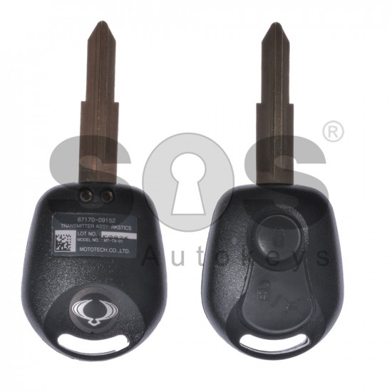 OEM Regular Key for SsangYong Buttons:2 / Frequency:447MHz / Transponder:ID 4D-60 40-Bit / Blade signature:SSA2P / Part No: 87170-09152 / Korean Market 