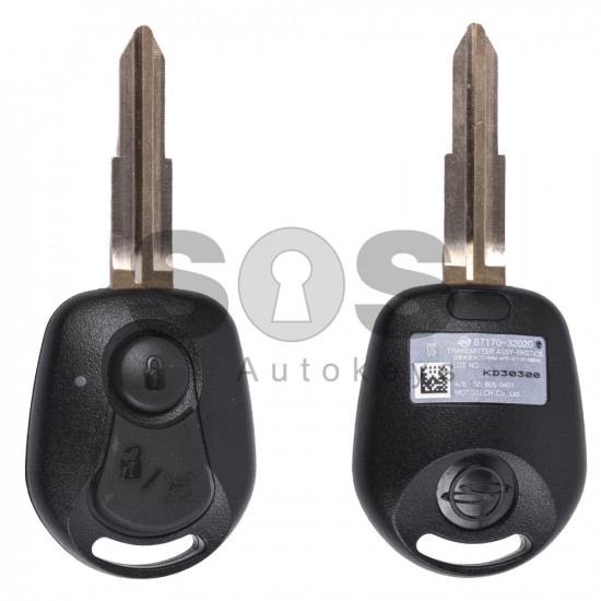 OEM Regular Key for SsangYong Buttons:2 / Frequency:433MHz / Transponder:4D-60 80-Bit / Blade signature:SSA2P / Part No: 87170-32020