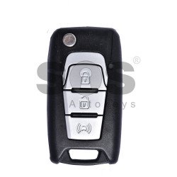 OEM Flip Key for SsangYong Buttons:3 / Frequency:433MHz / Transponder:Tiris DST80 80-Bit (GREEN)