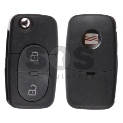 Flip Key for Seat Buttons:2 / Frequency:434MHz / Transponder:ID48/ID48 CAN / Blade signature:HU66 / Immobiliser System: Dashboard / Part No:1J0959753A  (Remote Only)