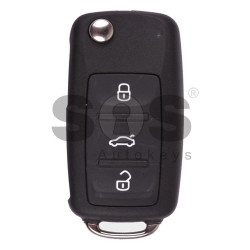 OEM Flip Key for Seat Alhambra Buttons:3 / Frequency:434MHz / Transponder:ID48/ID48CAN / Blade signature:HU66 / Immobiliser System: Dashboard UDS / Part No: 5K0837202