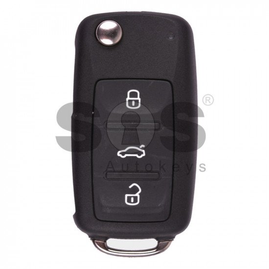 OEM Flip Key for Seat Alhambra Buttons:3 / Frequency:434MHz / Transponder:ID48/ID48CAN / Blade signature:HU66 / Immobiliser System: Dashboard UDS / Part No: 5K0837202 OEM Flip Key for Seat Alhambra Buttons:3 / Frequency:434MHz / Transponder:ID48/ID48CAN / Blade signature:HU66 / Immobiliser System: Dashboard UDS / Part No: 5K0837202