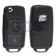 OEM Flip Key for Seat Buttons:2 / Frequency:434MHz / Transponder: ID48/ID48CAN / Blade signature:HU66 / Immobiliser System: Dashboard / Part No: 1J0959753CT (Remote Only)