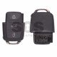 Flip Key for Seat Buttons:3 / Frequency:434MHz / Transponder:ID48/ID48CAN / Blade signature:HU66 / Immobiliser System:Dashboard / Part No: 1J0959753P (Remote Only)
