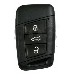 OEM Smart Key for Seat  Buttons:3/ Frequency:434MHz / Transponder:NCP21A2W / Blade signature:HU162T / Immobiliser System:MQB / Part No: 575 959 752 BC/ Keyless GO
