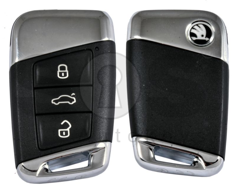 OEM Smart Key for Skoda Superb Facelift Buttons:3 / Frequency:434MHz /  Transponder:NCP21A2W/HITAG PRO / Blade signature:HU162T / Immobiliser