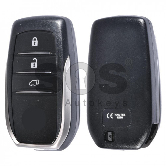 OEM Smart Key for Toy Land Cruiser 200 Buttons:3 / Frequency:433 MHz / Transponder:TEXAS CRYPTO 128-Bit AES / First Page:A8 / Part No:89904-60K80 / Model:BJ2EW / Blade signature:TOY-94 / Immobiliser system:Smart System / Keyless Go