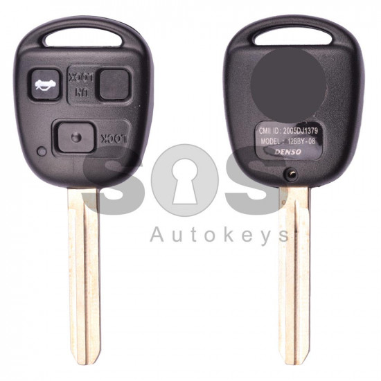 Regular Key  for Toy Land Cruiser 120 Buttons:2 / Frequency:433MHz / Transponder: Texas Crypto/ 4D67/68/70 / First page: 33 / Blade signature:TOY-43 / Part No:89070-60792 (Remote Only)