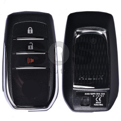 OEM Smart Key for Toy HILUX 2017+ Buttons:2+1 / Frequency:433 MHz / Transponder:Texas Crypto 128-bit AES/RF430 / First Page: 39 / Model:BM1EW / Blade signature:TOY-94 / Immobiliser system:Smart System / Part.No: 89904-0K490 / Keyless Go