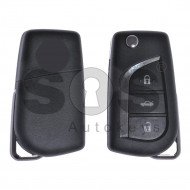 OEM Flip Key for Toy Aygo/Avensis Buttons:3 / Frequency: 433MHz / Transponder:Texas Crypto 128-bit AES / TIRIS RF430 (8A) / H-Chip / First Page:39 / Blade signature: VA2 / Part No 89070 - 05090