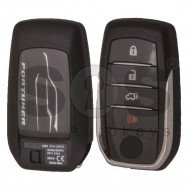 OEM Smart Key for Toy Fortuner Buttons:3+1 / Frequency: 434MHz / Transponder: Texas Crypto 128-bit AES / First Page: A39 / Model: BM1EW / Blade Signature: TOY-48 / Keyless Go