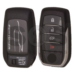 OEM Smart Key for Toyota Fortuner Buttons:3+1 / Frequency: 434MHz / Transponder: Texas Crypto 128-bit AES / First Page: A39 / Model: BM1EW / Blade Signature: TOY-48 / Keyless Go
