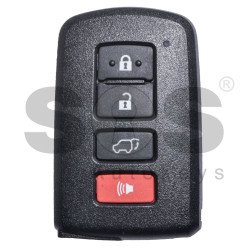 OEM Smart Key for Toy Land Cruiser Buttons:3+1 / Frequency:434 MHz / Transponder: Texas Crypto 128-bit AES / First Page:A8 / Part No 89904-60K00 / Keyless Go
