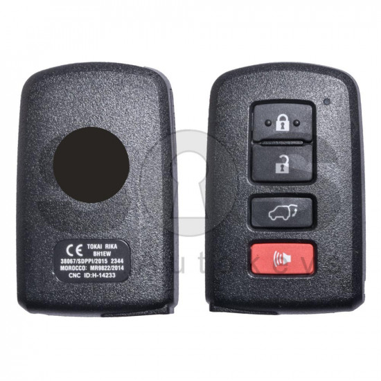 OEM Smart Key for Toy Land Cruiser Buttons:3+1 / Frequency:434 MHz / Transponder: Texas Crypto 128-bit AES / First Page:A8 / Part No 89904-60K00 / Keyless Go