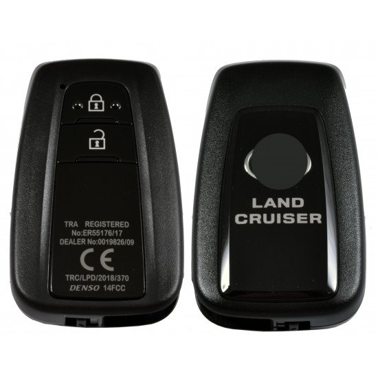 OEM Smart Key for Toy LAND CRUISER PRADO 2020 Buttons:2 / Frequency:433 MHz / Transponder:   / Blade signature:TOY-94 / Immobiliser system:Smart Module / Part.No:89904-60V50/ Compatible Part. No:89904-60V20/89904-6A300/89904-6A322/89904-6A250	