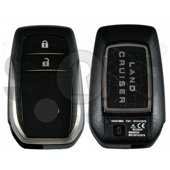 OEM Smart Key for Toy LAND CRUISER 2020 Buttons:2 / Frequency:433 MHz / Transponder: TIRIS RF430 (8A)/ First Page:A8 / Model:B2Z2K2P /  / Part.No:89904-60X50/89904-60Y10