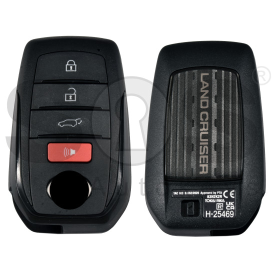 OEM Smart Key for Toy LAND CRUISER PRADO 2024 Buttons:3+1 / Frequency: 434MHz / Transponder: TIRIS RF430 (8A)  / PART No : 8990H-60811 /   Keyless Go