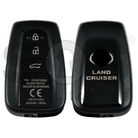 OEM Smart Key for Toy LAND CRUISER PRADO 2022+  Buttons:3 / Frequency: 433 MHz / Transponder: TIRIS RF430 (8A)    /  Part No :  89904-6260/6V30/6A260/6A330/6A331/6A332/6A310	/  Keyless Go 