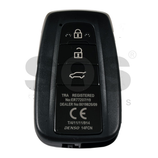 OEM Smart Key for Toy LAND CRUISER PRADO 2022+  Buttons:3 / Frequency: 433 MHz / Transponder: TIRIS RF430 (8A)    /  Part No :  89904-6260/6V30/6A260/6A330/6A331/6A332/6A310	/  Keyless Go 