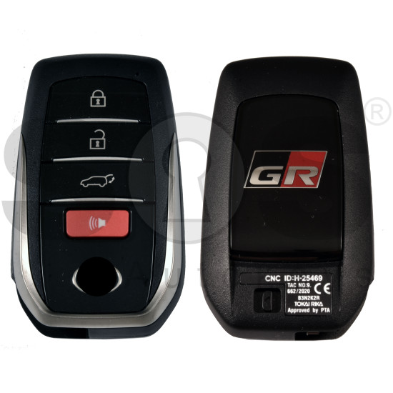 OEM Smart Key for Toy LAND CRUISER JR 2022+  Buttons:3+1 / Frequency: 433 MHz / Transponder: TIRIS RF430 (8A)    /  Part No :  8990H-60401/60421/60381	/  Keyless Go 