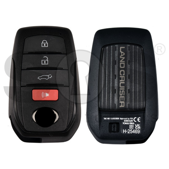 OEM Smart Key for Toy LAND CRUISER PRADO 2024+  Buttons:3+1 / Frequency: 433 MHz / Transponder: TIRIS RF430 (8A)    /  Part No :  8990H-60811/60810	/  Keyless Go 