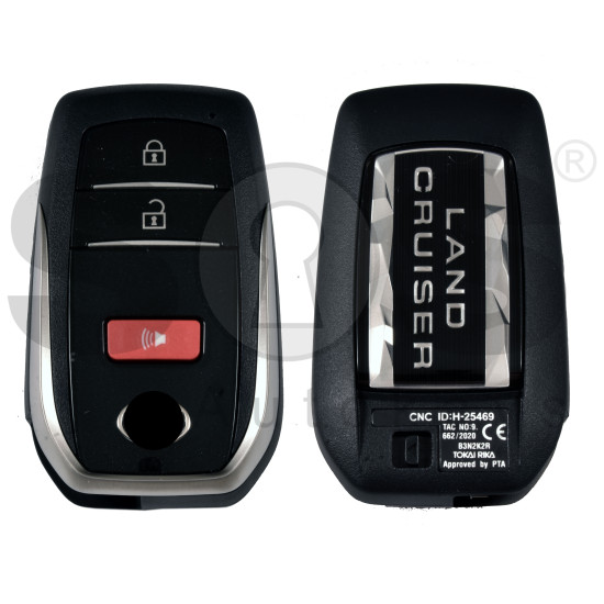 OEM Smart Key for Toy LAND CRUISER   2022+  Buttons:2+1 / Frequency: 433 MHz / Transponder: TIRIS RF430 (8A)    /  Part No :  8990H-60440/60441/60291/60481	/  Keyless Go 
