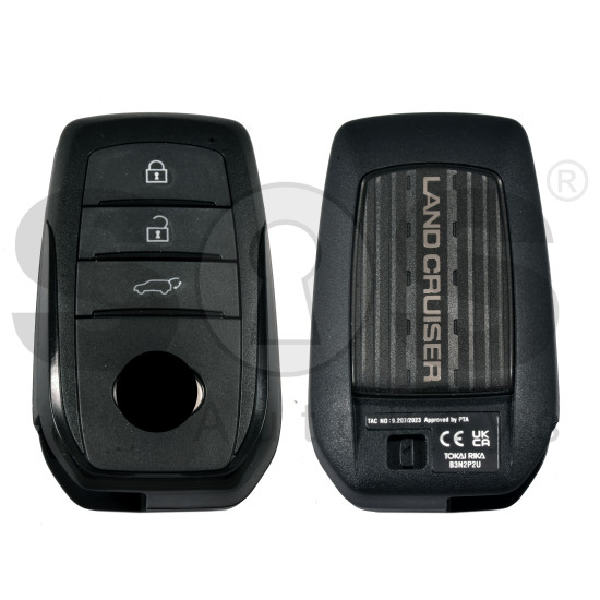 OEM Smart Key for Toy Land Cruiser Prado 2025 Buttons:3  / Frequency: 434MHz / Transponder: TIRIS RF430 (8A)   /  Part No :   8990H-60741	/  Keyless Go 