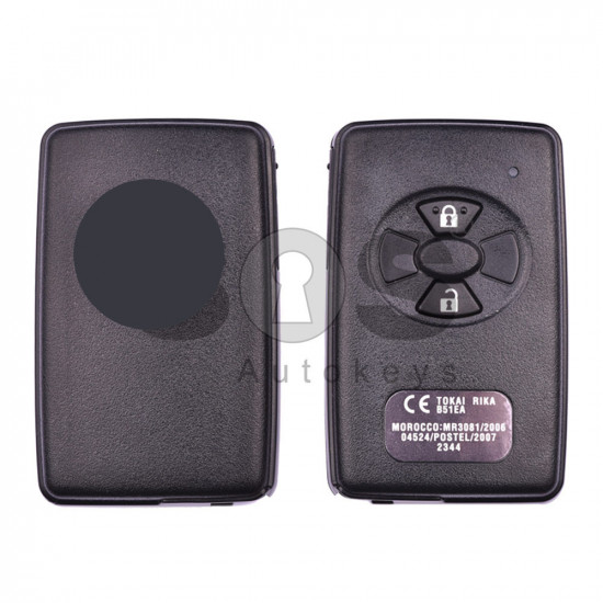 ORIGINAL Smart Key for Toy Rav 4 Buttons:2 / Frequency:434 MHz / Transponder:4D67 80-Bit / First Page:D4 / Part No: 89904-52071/89904-52072 / Model:B51EA / Keyless Go