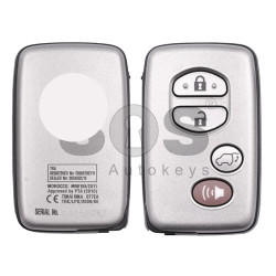 OEM Smart Key for Toy Land Cruiser 200 Buttons:3+1 / Frequency:433MHz / Transponder:4D67 80-Bit / First Page:98 / Part No: 89904-48A80 /89904-60B02 / Model:B77EA / Keyless Go