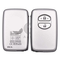 OEM Smart Key for Toy Land Cruiser 200 Buttons:2 / Frequency:434 MHz / Transponder:4D67 80-Bit / First Page:98 / Model:B77EA / Part No: 89904-60782 / Keyless Go