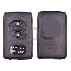 OEM Smart Key for Toy Rav 4 Buttons:2 / Frequency:434 MHz / Transponder:4D67 80-Bit / First Page:98 / Model B90EA / Blade Signature:TOY48 / Immobiliser System:Smart System / Part No:89904 - 02080/89904-12170 / Keyless Go