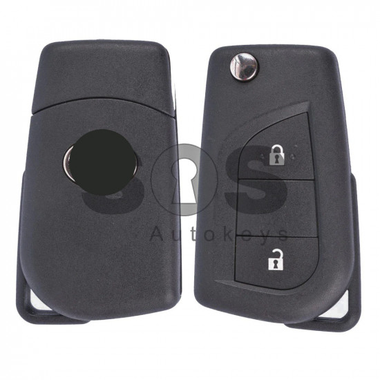 OEM Flip Key For Toy Aygo 2015 + Buttons:2 /Frequency:434MHz /Transponder:Texas Crypto 128-bit AES/Type H/TIRIS RF430 (8A)/First Page: 00 /H39/Blade Signature:HY22/VA2 /Immobiliser System:BCM/Model: VALEO: A03TAA / Part.No 89070 - 0D330 