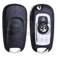 OEM Flip Key for Vauxhall Buttons:2 / Transponder: HITAG2/ ID46 / Blade signature: HU100 / (White)
