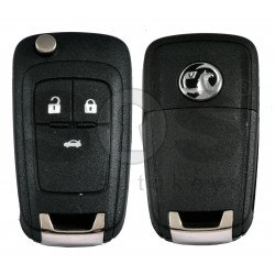 OEM Flip Key for Vauxhall Buttons:3 / Frequency: 433MHz / Transponder: PCF7937/ HITAG2/ID46 / Blade signature: HU100 / Immobiliser System: BCM / Part No: 13308185	