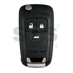 OEM Flip Key for Vauxhall Buttons:3 / Frequency: 433MHz / Transponder: PCF7937/ HITAG2/ID46 / Blade signature: HU100 / Immobiliser System: BCM / Part No: 13308185	