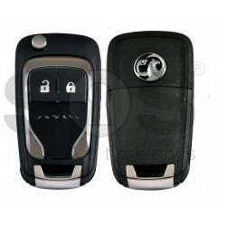 OEM Flip Key for Vauxhall  Adam Brown Buttons:2 / Frequency: 433MHz / Transponder: PCF7937/ HITAG2/ID46 / Blade signature: HU100 / Immobiliser System: BCM / Part No: 13401818	 VALEO