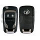 OEM Flip Key for Vauxhall  Adam Brown Buttons:2 / Frequency: 433MHz / Transponder: PCF7937/ HITAG2/ID46 / Blade signature: HU100 / Immobiliser System: BCM / Part No: 13401818	 VALEO