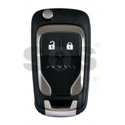 OEM Flip Key for Vauxhall  Adam Brown Buttons:2 / Frequency: 433MHz / Transponder: PCF7937/ HITAG2/ID46 / Blade signature: HU100 / Immobiliser System: BCM / Part No: 13401818	 VALEO