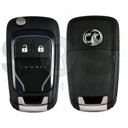 OEM Flip Key for Vauxhall  Adam Dark Blue Buttons:2 / Frequency: 433MHz / Transponder: PCF7937/ HITAG2/ID46 / Blade signature: HU100 / Immobiliser System: BCM / Part No:  13401818 VALEO