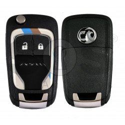 OEM Flip Key for Vauxhall  Adam Colorful Buttons:2 / Frequency: 433MHz / Transponder: PCF7937/ HITAG2/ID46 / Blade signature: HU100 / Immobiliser System: BCM / Part No: 13301085