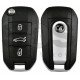 OEM Flip Key for Vauxhall Crossland/ Grandland 2018+ Buttons: 3 / Frequency: 434MHz / Transponder: HITAG AES/ Blade signature: HU83 / Part No : 98 230 125 77/ White