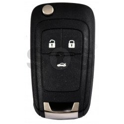 OEM Flip Key for Vauxhall  Buttons:3 / Frequency: 433MHz / Transponder:  TYPEE/ID46/HITAG 2 / Blade signature: HU100 / Immobiliser System: BCM / Part No: GM13500461 / Keyless Go