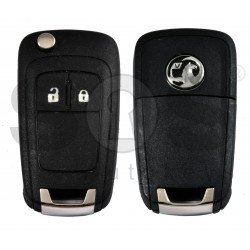 OEM Flip Key for Vauxhall  Buttons:2 / Frequency: 433MHz / Transponder: PCF7937  / Blade signature: HU100 / Immobiliser System: BCM / Part No: GM13500233 / Keyless Go 