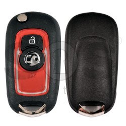 OEM Flip Key for Vauxhall  Astra K Buttons:2 / Transponder: HITAG2/ ID46 / Blade signature: HU100 / Part No 39027353 /Red / Little scratched 